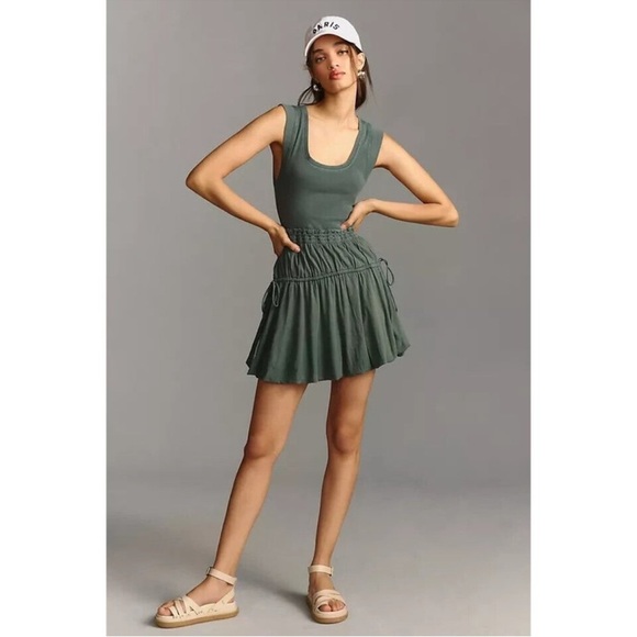 Daily Practice by Anthropologie Mini Bubble Dress
Ribbed Solid Smocked Sz S - Picture 1 of 14